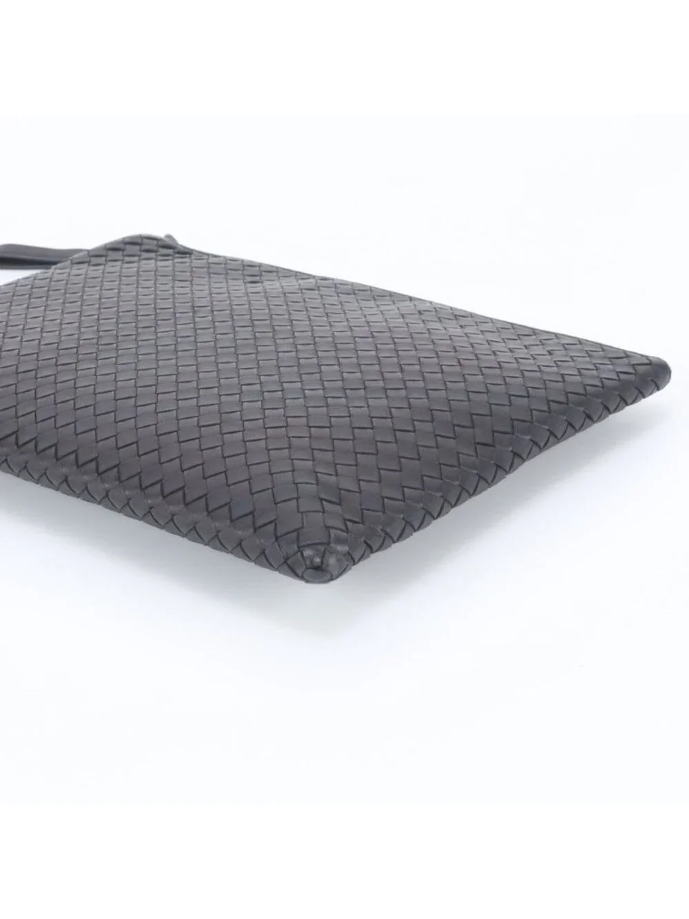 Bottega Veneta Intrecciato Leather Clutch Pouch Black